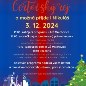 Mikulášská magie v Mnichovicích: Průvod masek, čertovský rej a vánoční nadílka