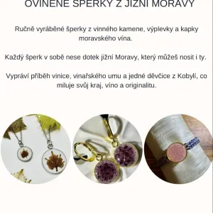 Šperky z vína? Ano, vyrábí je šperkařka z jižní Moravy