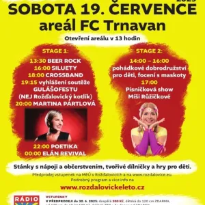 Rožďalovické léto 2025: Hudba, guláš i zábava pro celou rodinu