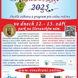 Královopolské vinobraní 2025: víno, historie i zábava v srdci Brna