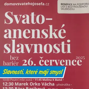 Svatoanenské slavnosti: pomoc lidem s roztroušenou sklerózou v rytmu hudby a naděje