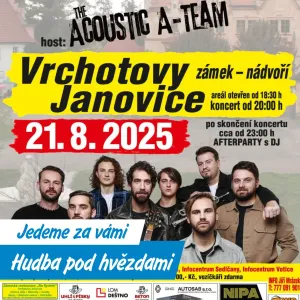 Hudební léto na zámku: Jelen a The Acoustic A-Team rozezní Vrchotovy Janovice