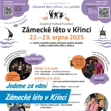 Kultura pod hvězdami: Zámecké léto v Křinci oživuje zámek i srdce hostů