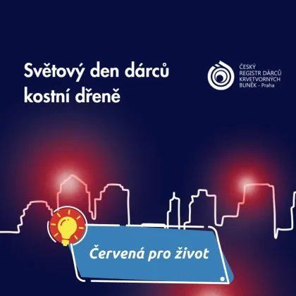 Česko se zahalí do červené. Světový den dárců kostní dřeně připomene hrdiny, kteří darují život