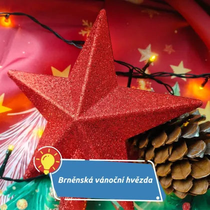 Na Kraví hoře v Brně svítí netradiční hvězda