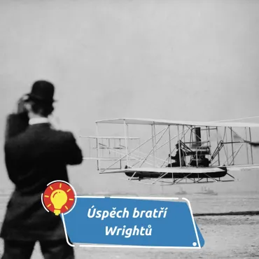 První řízený let motorovým letadlem
