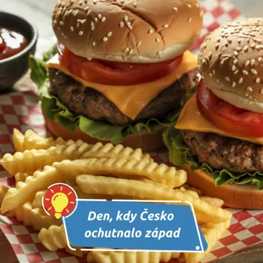 Stovky metrů dlouhá fronta na Burger