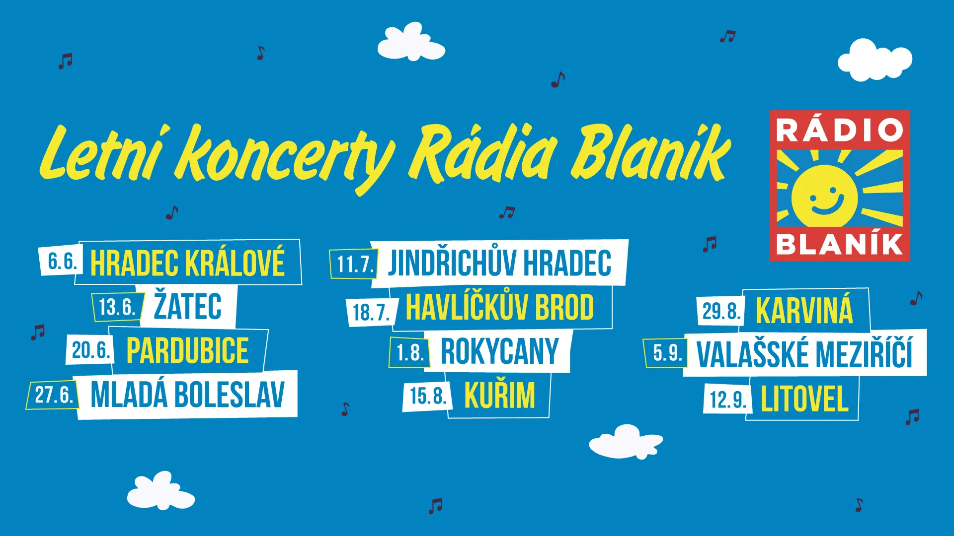 LETNÍ KONCERTY RÁDIA BLANÍK