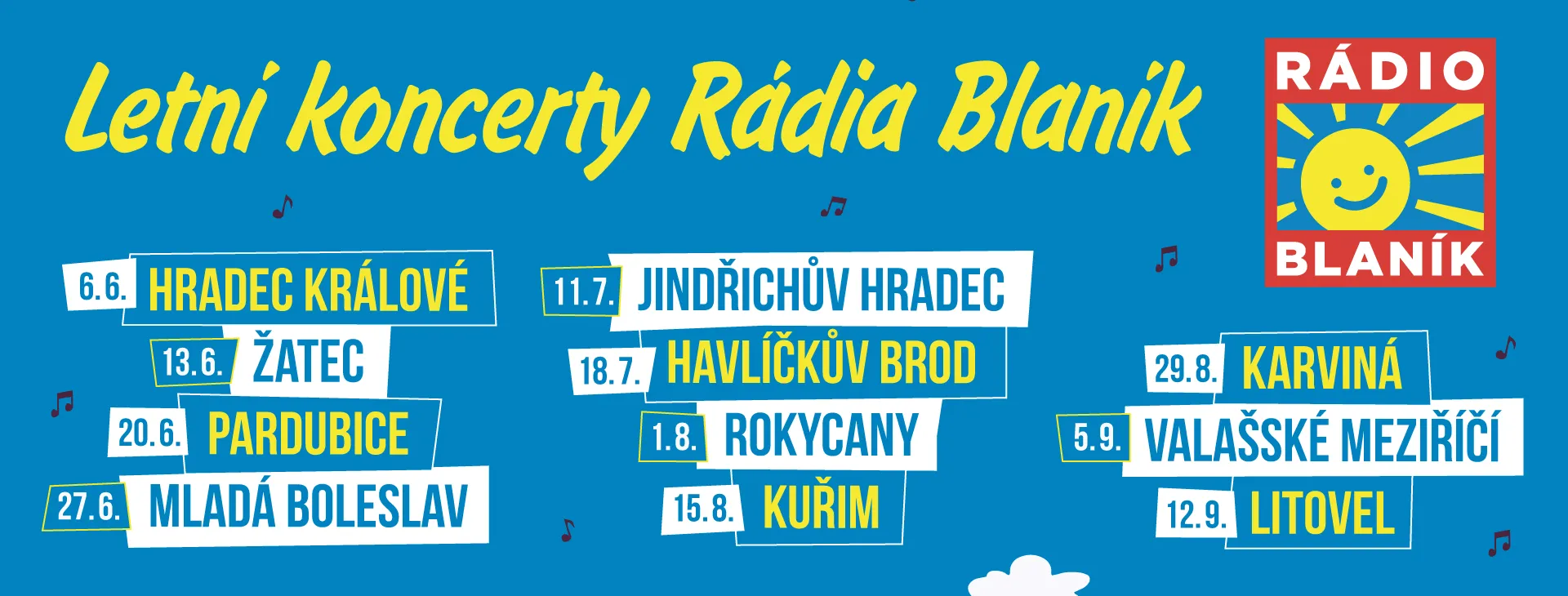 LETNÍ KONCERTY RÁDIA BLANÍK