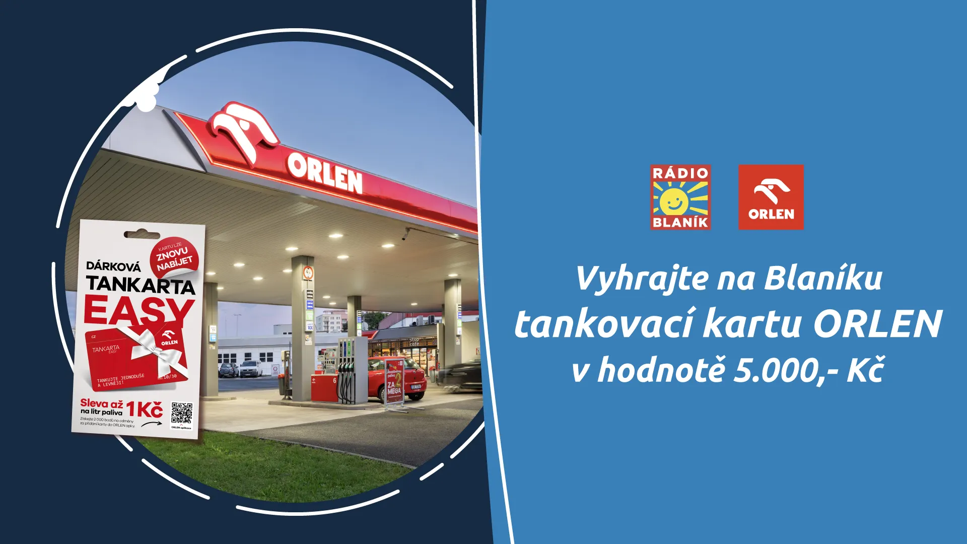 VYHRAJTE NA BLANÍKU TANKOVACÍ KARTU ORLEN!